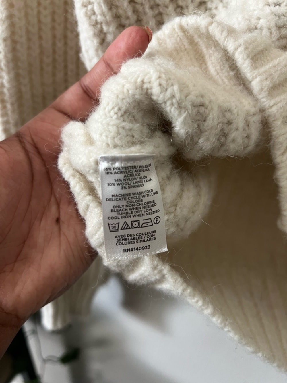 LOFT Cream Textured Ribbed Button-Up Cardigan - Picture 4 of 4